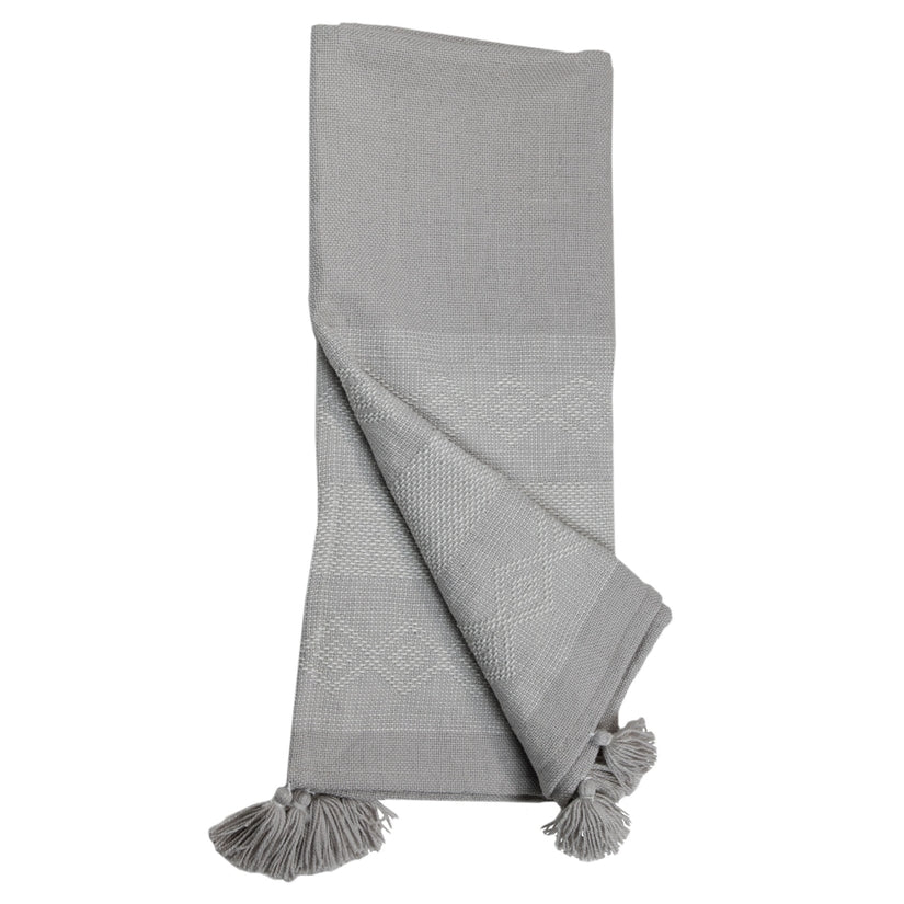 Foreside - Hand Woven Outdoor Safe Adeline Throw Gray