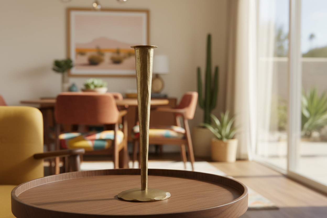 Ibiza Hand Forged Iron Candle holder Short