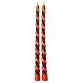 Halloween Twist Taper Candles Black & Orange (2) per box