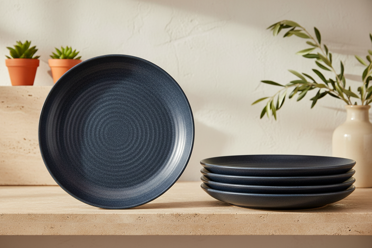 Brooklyn Melamine Salad Plate - Charcoal