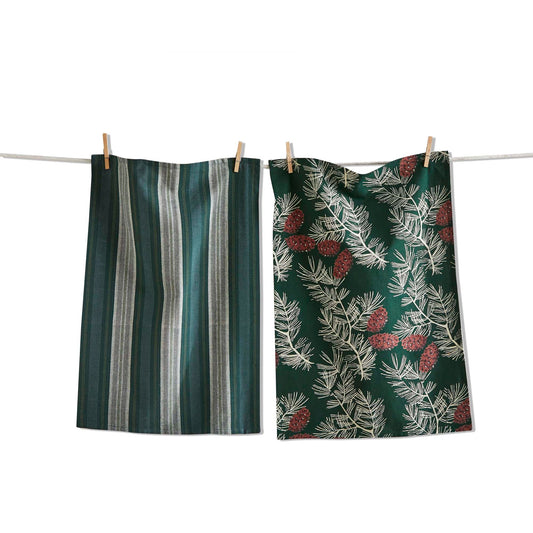 Wilde Pinecone  Dishtowel (set/2)