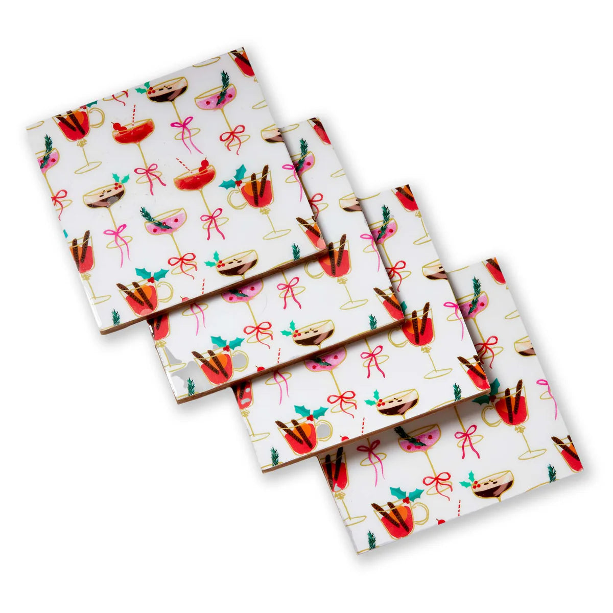 Very Merry Cocktail Coaster set/4