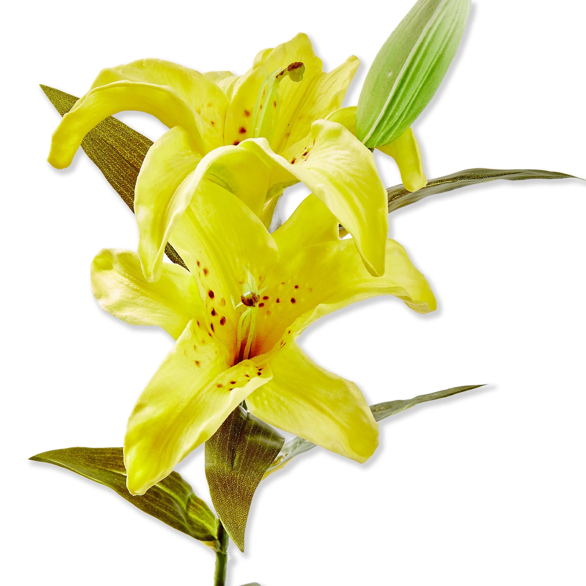 Soft Touch Faux Lily Stem - Yellow