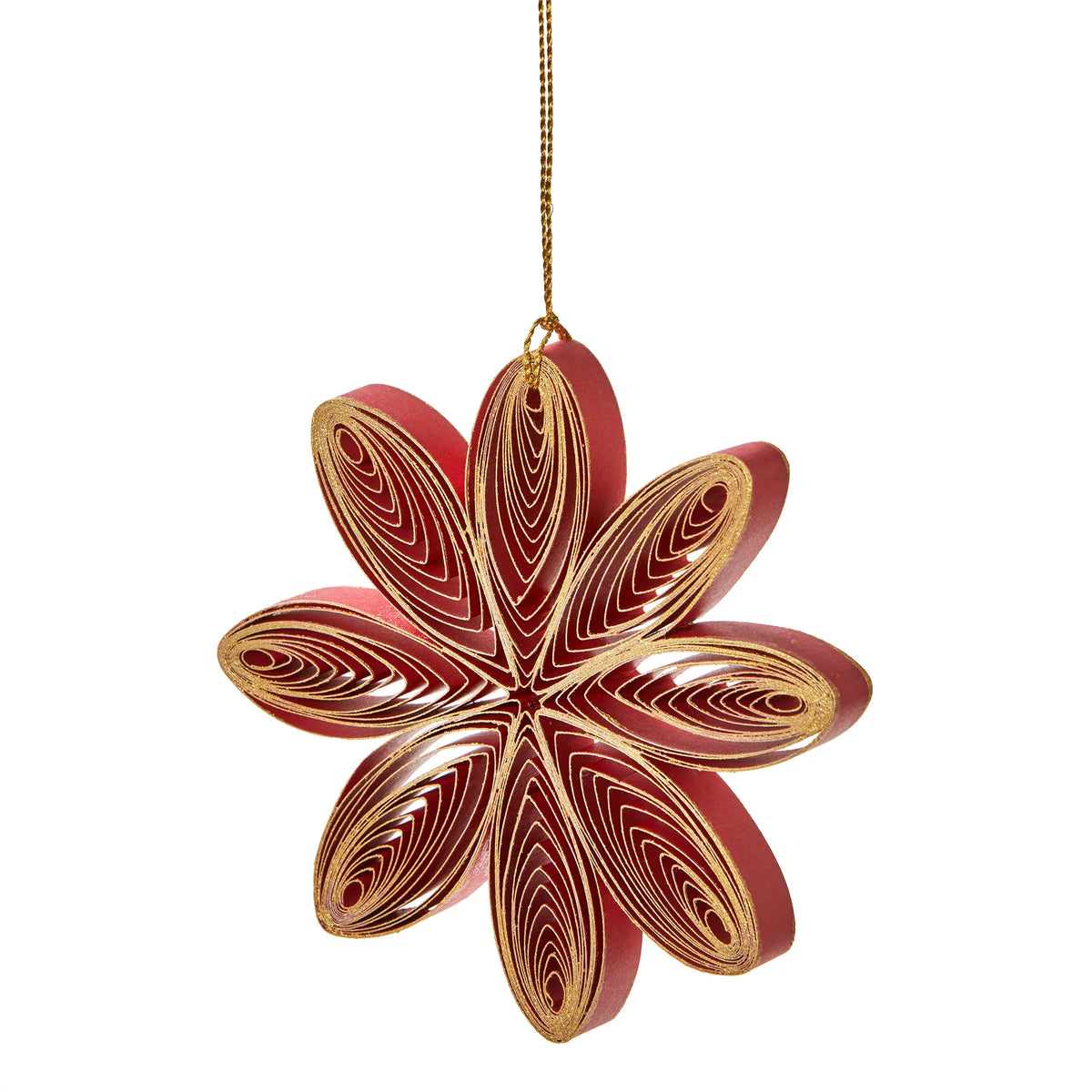 Ornament - Quilled Paper Snowflake (3 colors)