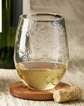 Snowflake Stemless Wine Glass