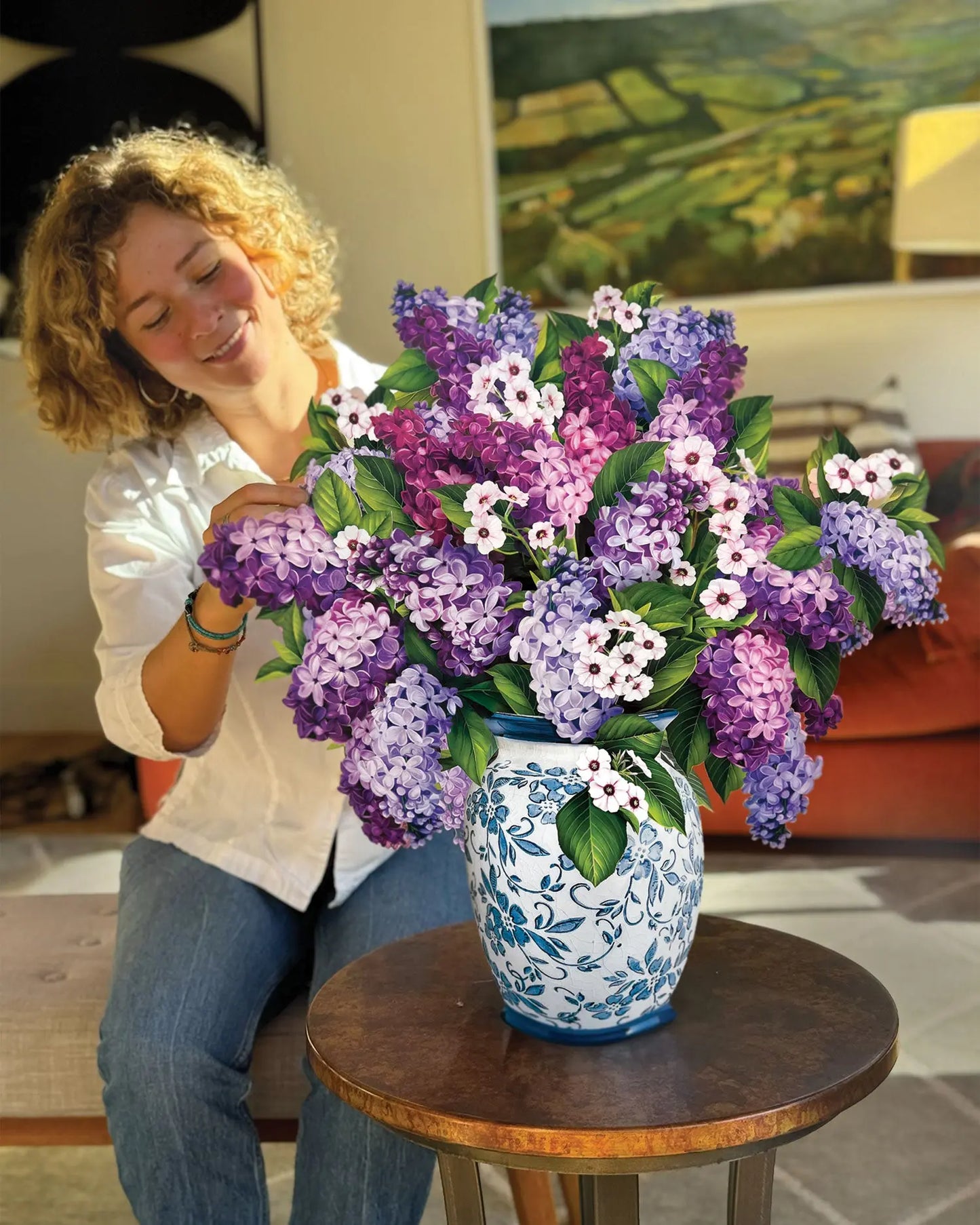 Freshcut Paper Grande Garden Lilacs - Pop Up Greeting Card