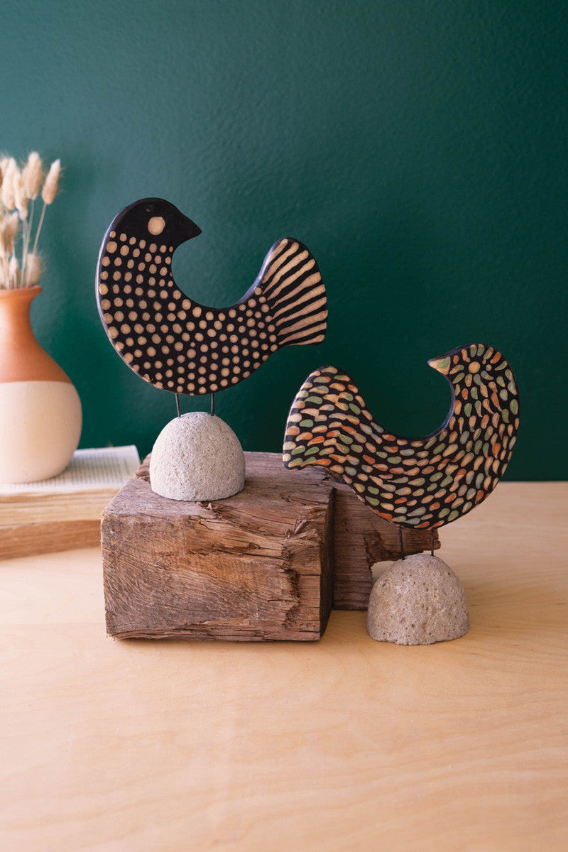 Clay Lenca Birds on Rock Bases