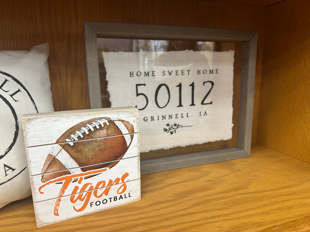 Tigers Football Wooden Sign