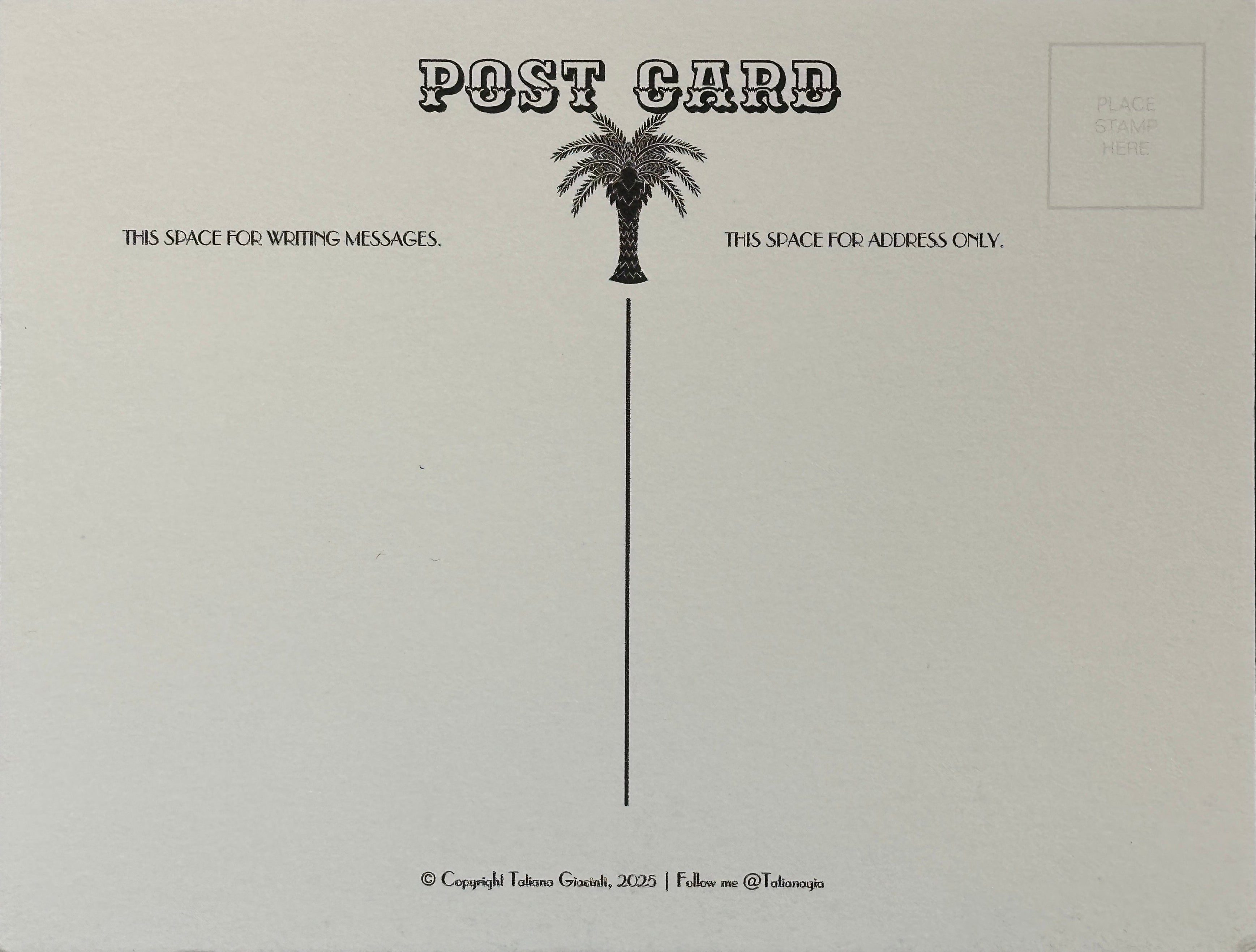 Tatiana Giacinti - Film Photograph Postcard