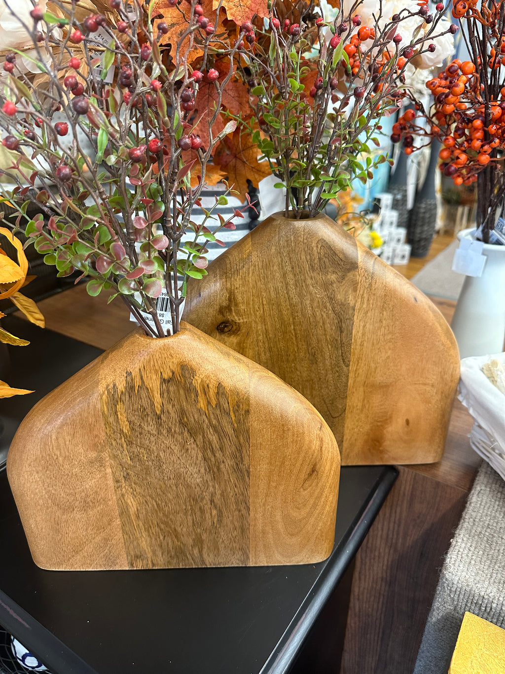 Wood Tapered Vases (2 Sizes)
