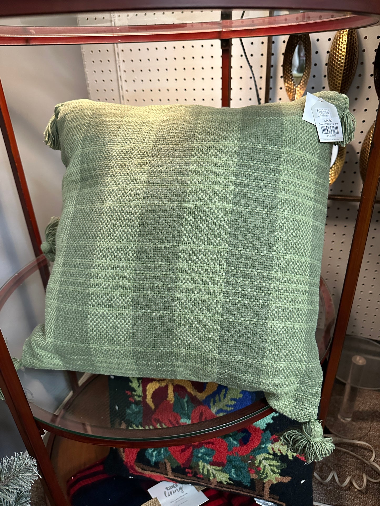 Green Pillow 16" x16"