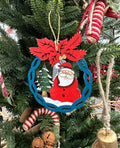 Wooden Santa Ornament