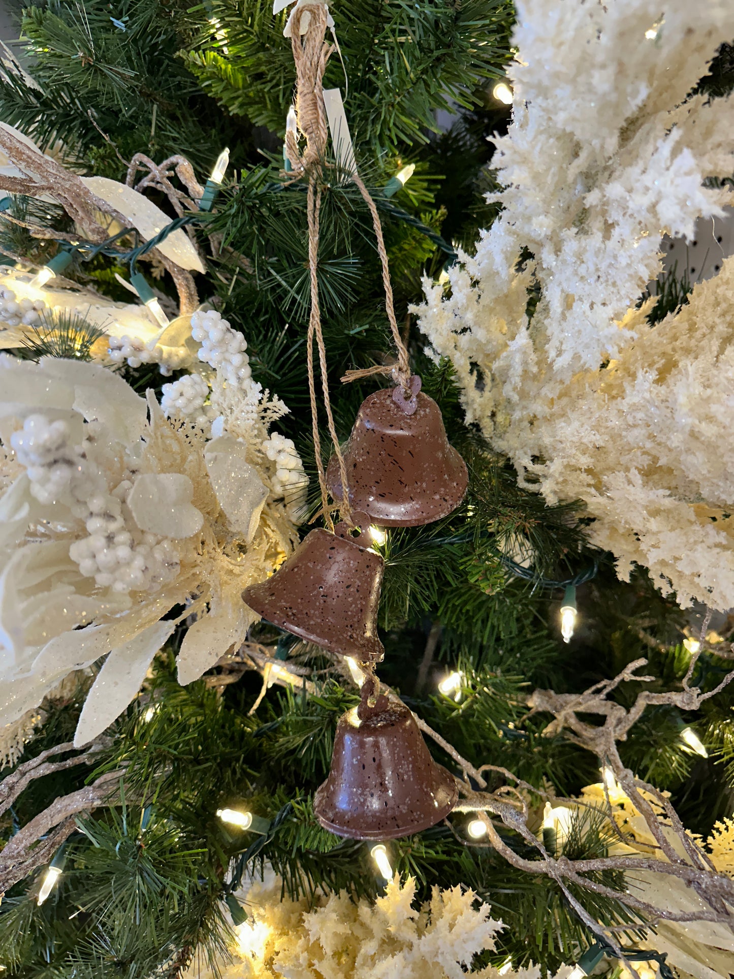 Brown Speckled 3 Bell Ornament