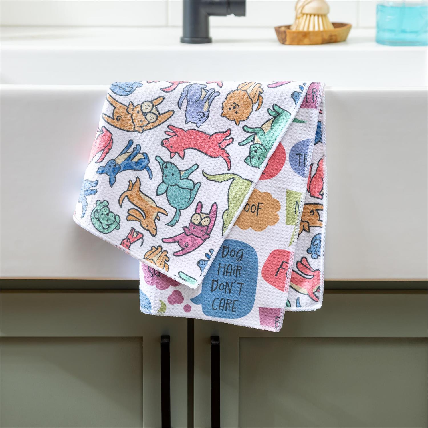 Pet Central Dog Thoughts Kitchen Towel, Quick Dry