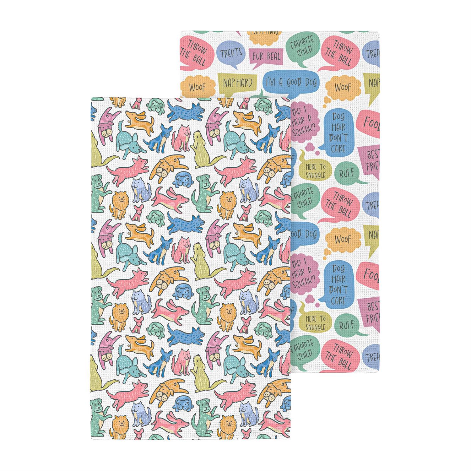Pet Central Dog Thoughts Kitchen Towel, Quick Dry