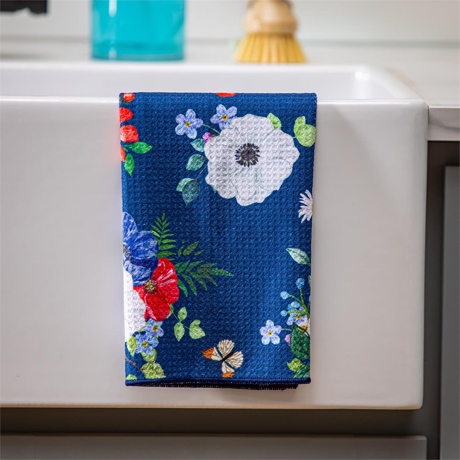 Red White & Bloom Kitchen Towel, Quick Dry