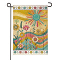 Sunny Field Burlap, Garden Applique Flag