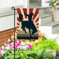 Day Rodeo Burlap, Garden Applique Flag