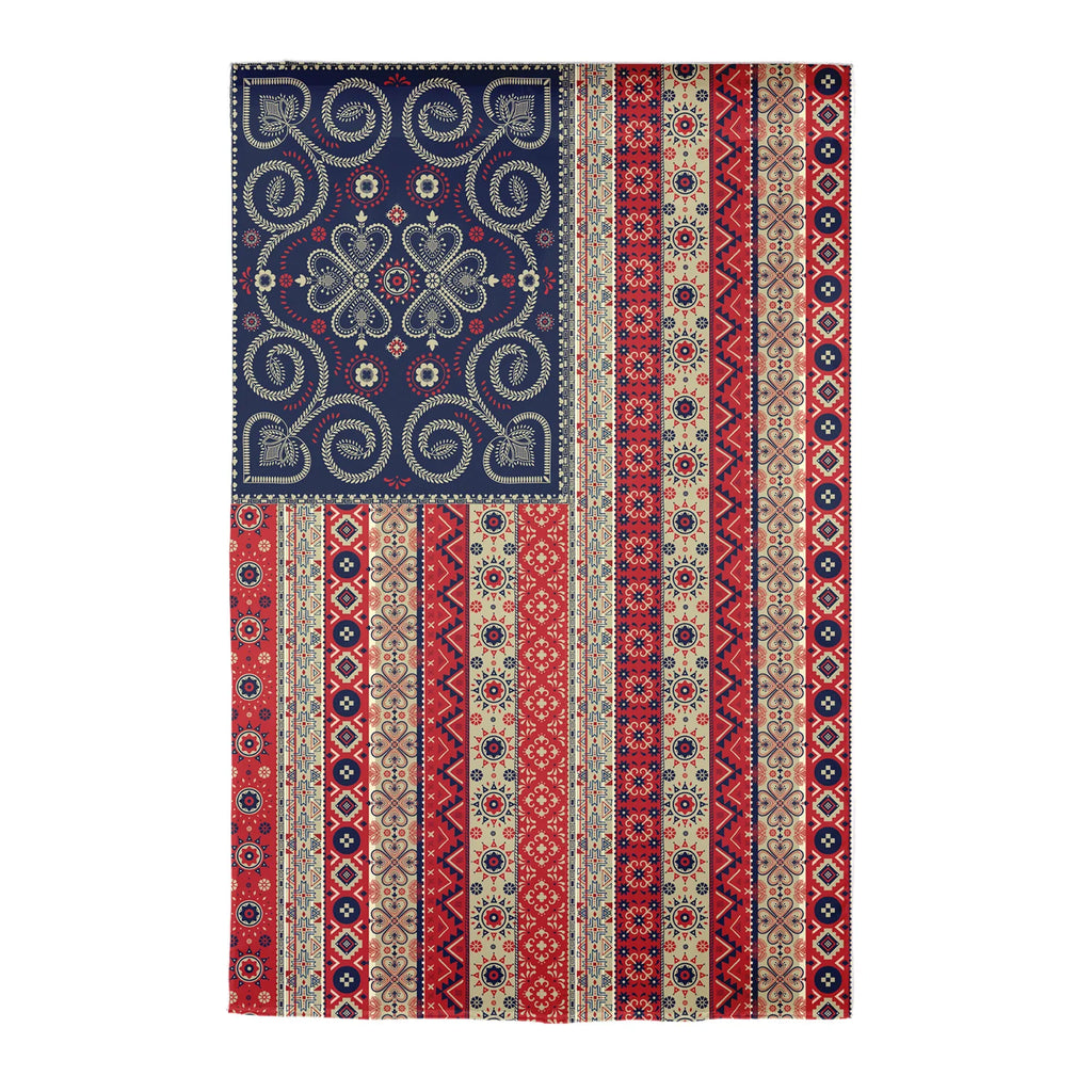 Americana BOHO by JG, Garden Applique Flag