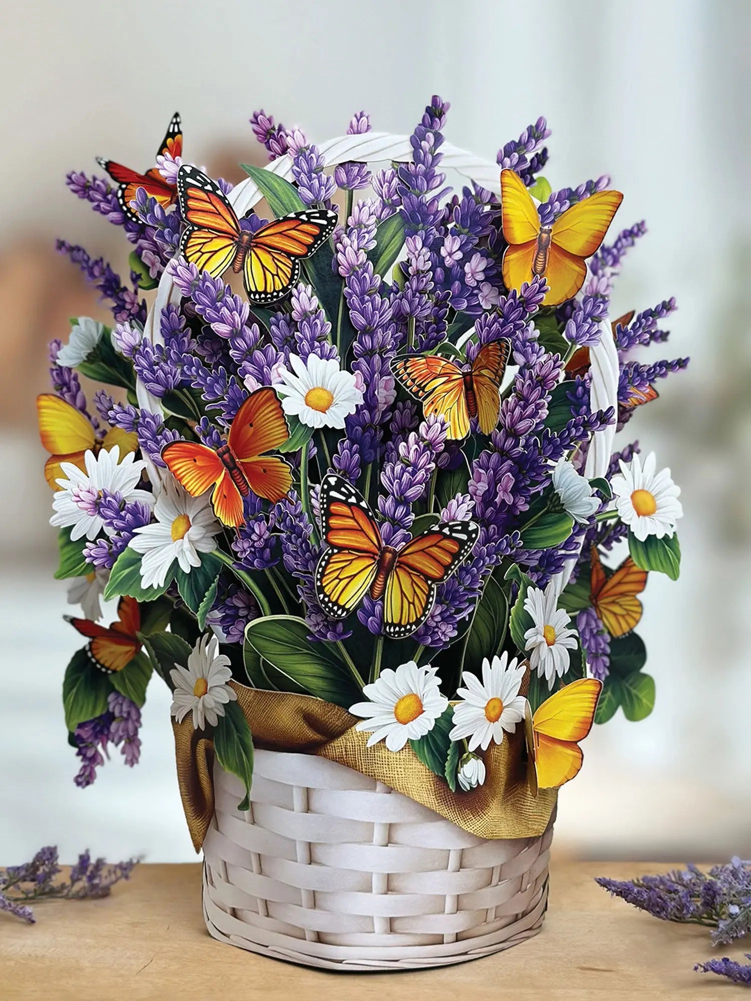 Freshcut Paper Lavender & Butterflies - Pop Up Greeting Card