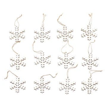 Ornament - Snowflake (White wood)