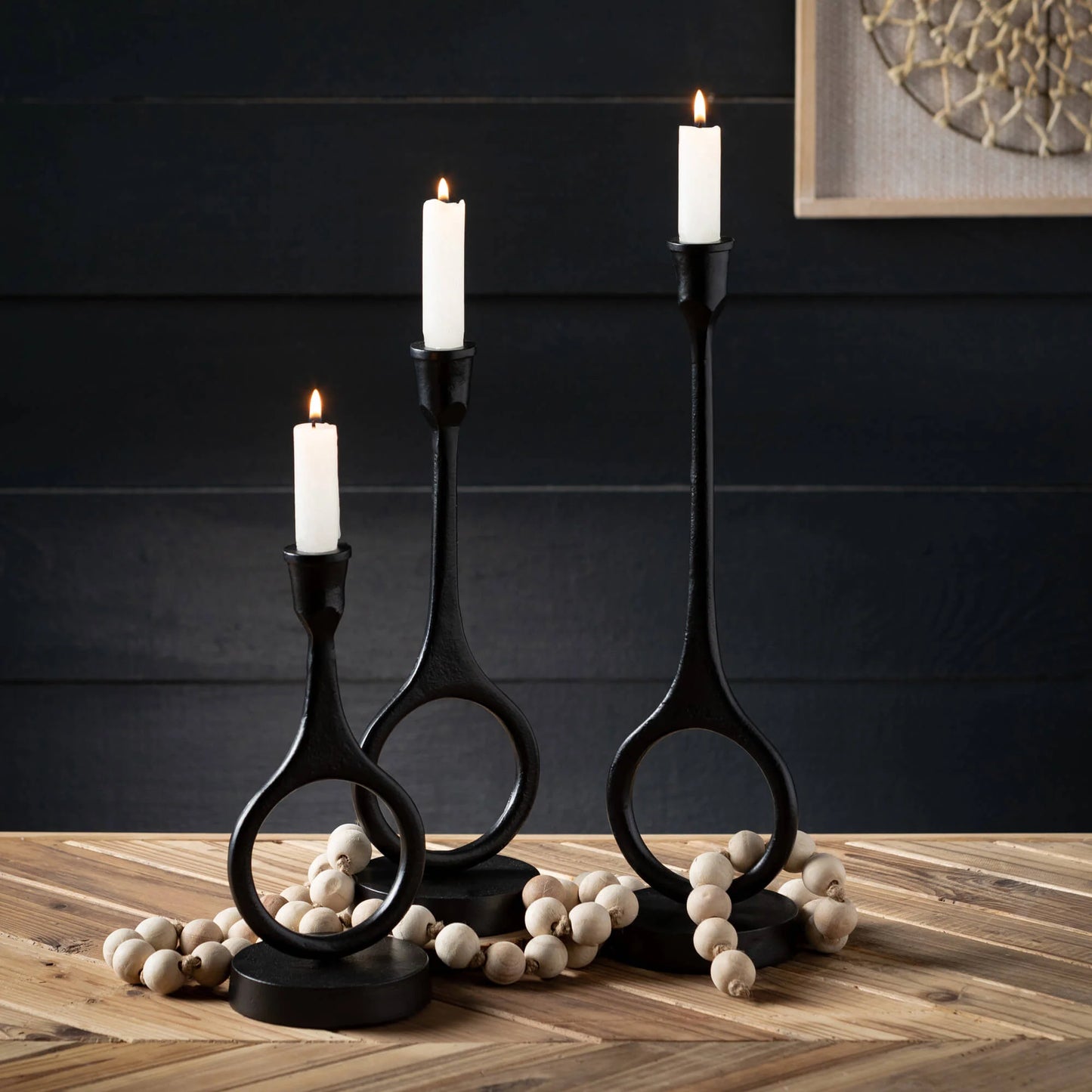 Modern Black Candleholder