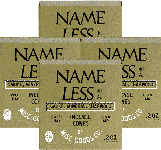 Misc. Goods Co. - "Nameless Earth" Cone Incense