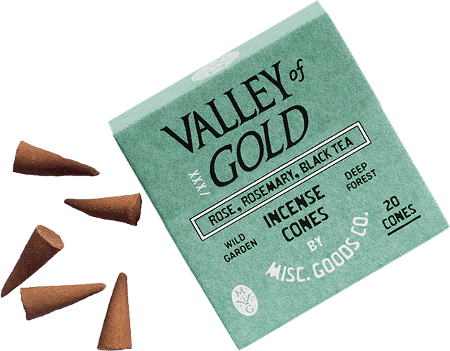Misc. Goods Co. - "Valley of Gold" Cone Incense