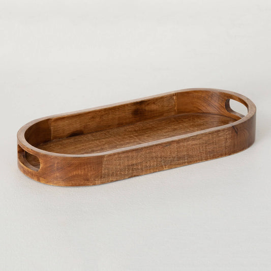 Oval Wooden Serving Tray