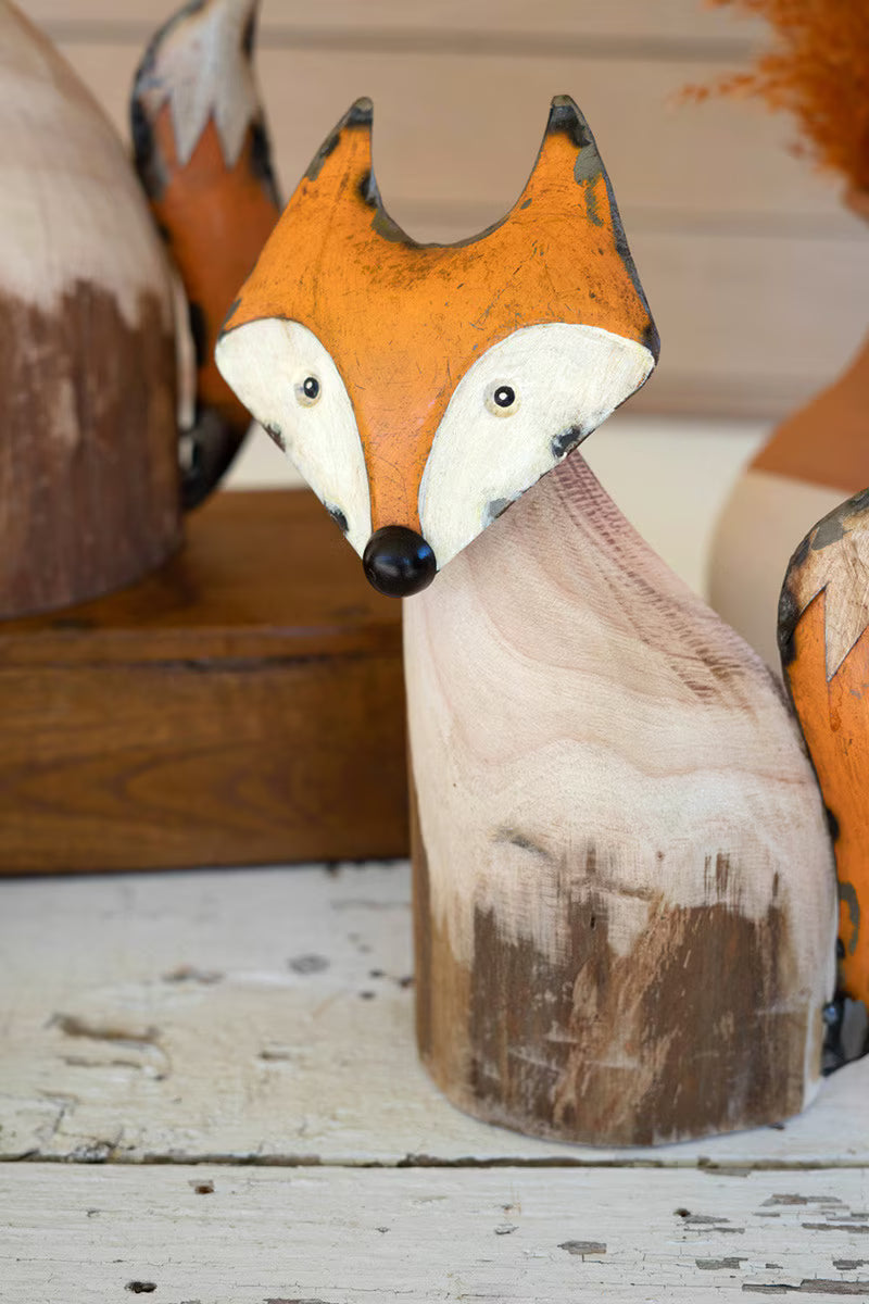 Wood & Iron Foxes ( Recycled) (2 Styles)