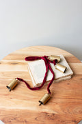 Metal Christmas Bell Cluster w/Velvet Rope