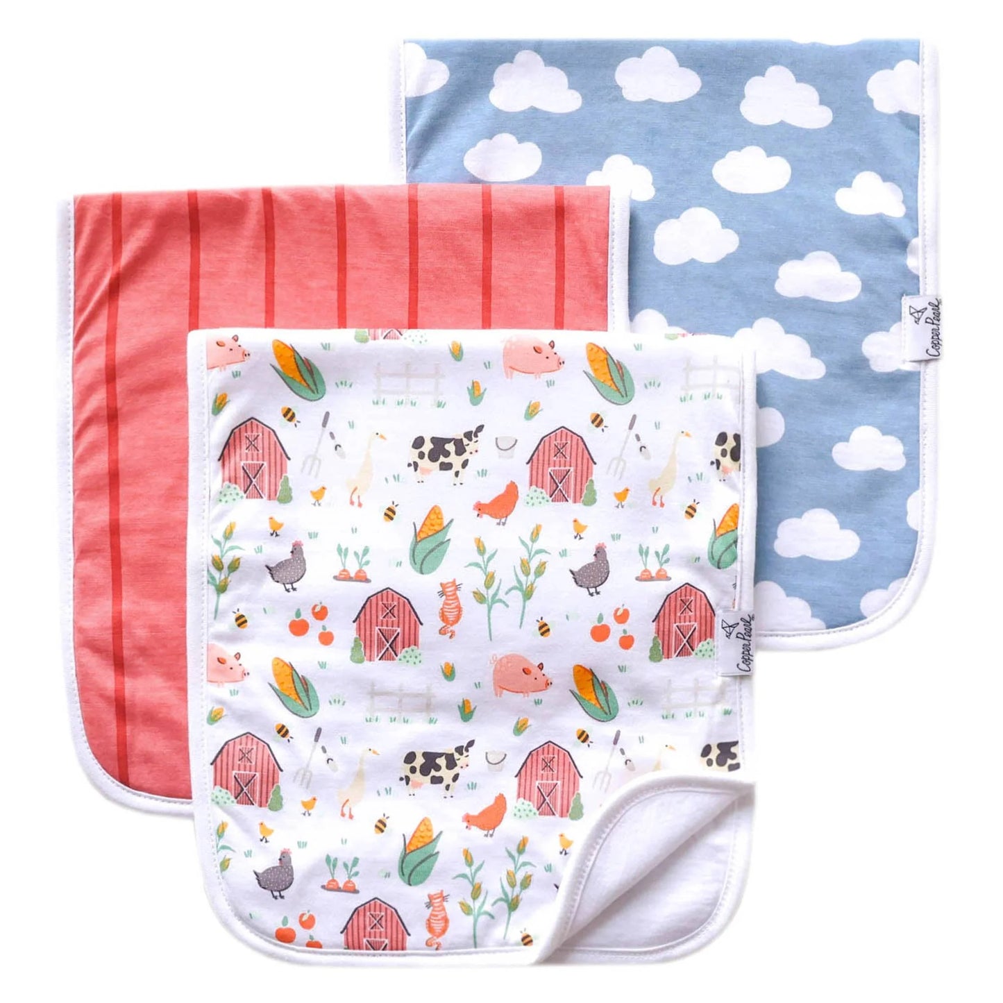 Copper Pearl Premium Burp Cloths