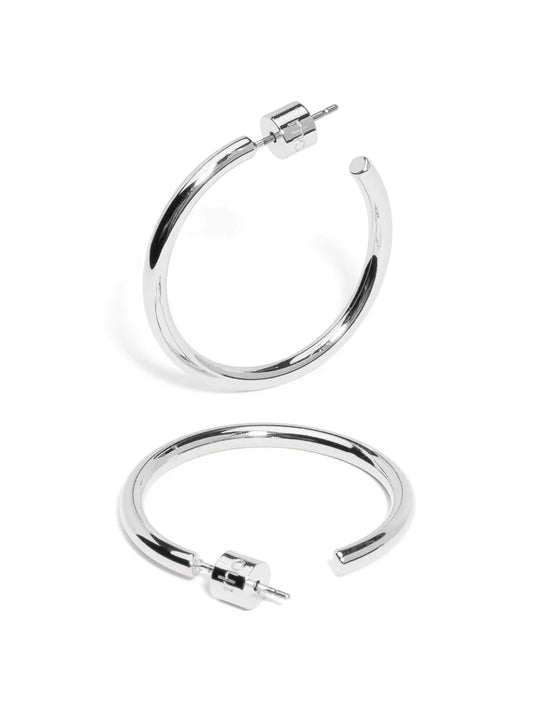 Rho Jewelry Small Thin Hoop Earring - Silver or Gold Color