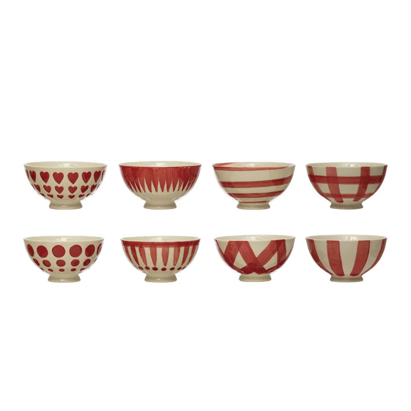 Creative CO-OP - Hand-Painted Stone  Bowls (8 Styles)