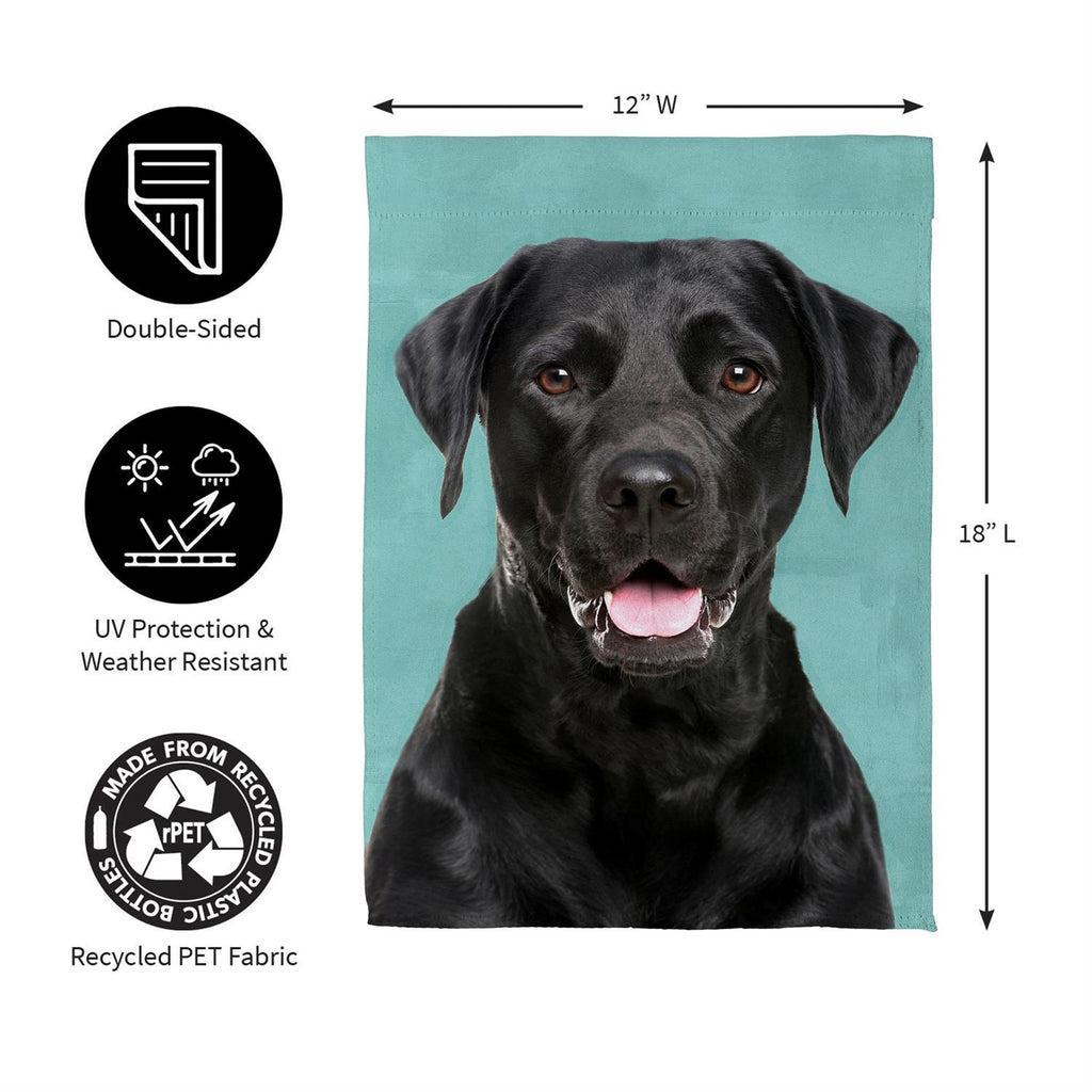 Pet Central Photo Dogs, Black Labrador Retriever Suede Garden Applique Flag