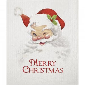 Santa Winking Sponge Cloth