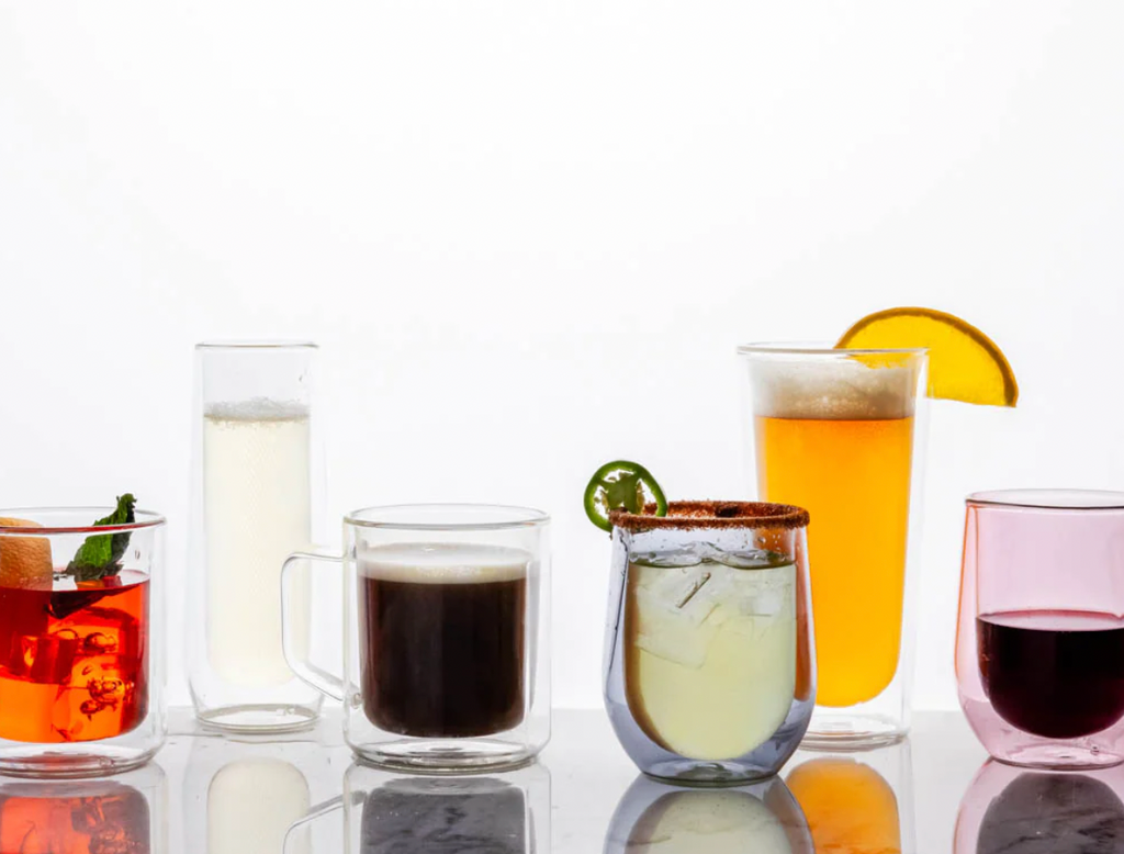 Corkcicle Stemless Double Walled Flute Glass - Set of 2