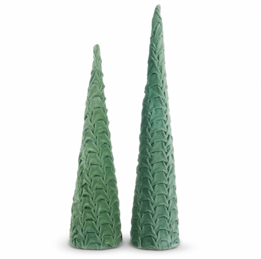 Smocked Velvet Cone Trees