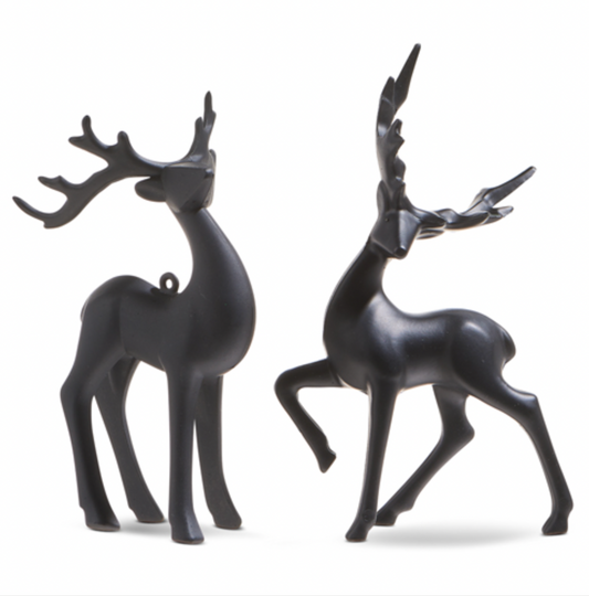 Matte Black Deer Ornaments