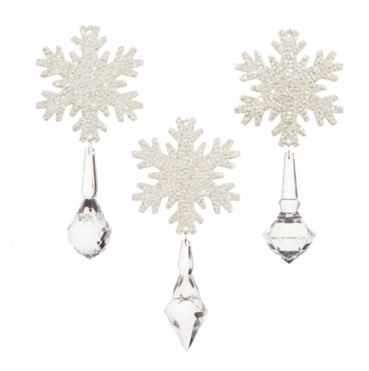 Snowflake Crystal Drop Ornaments