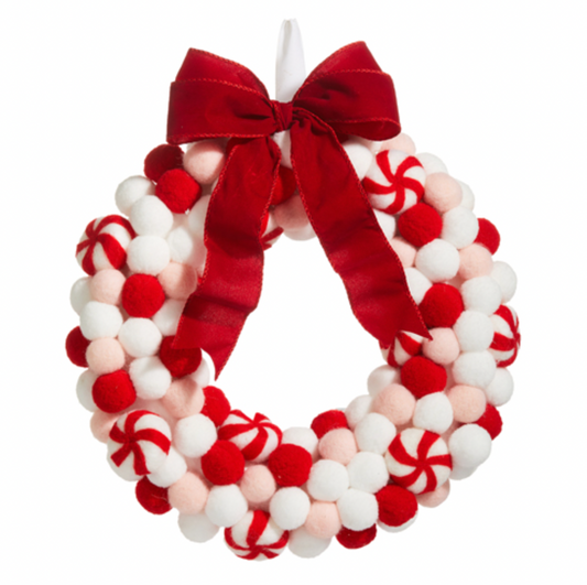 Felt Peppermint Wreath