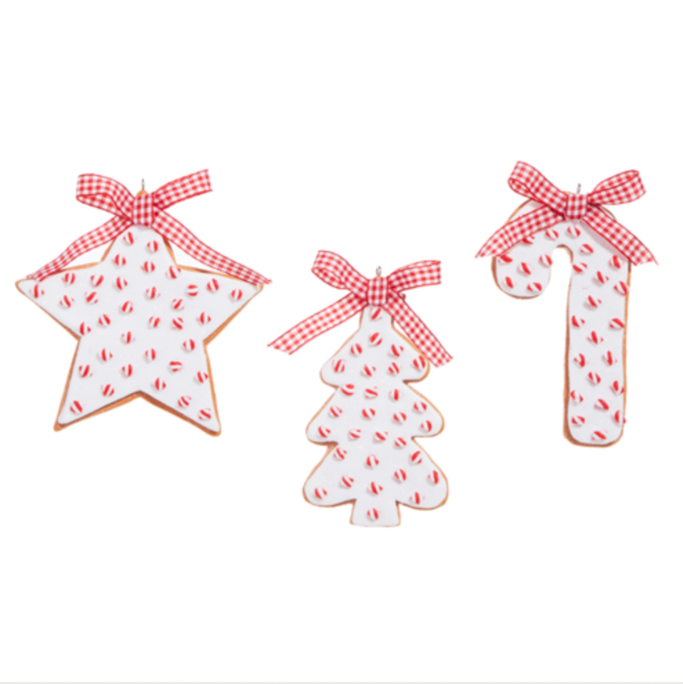 Peppermint Sprinkles Cookie Ornaments