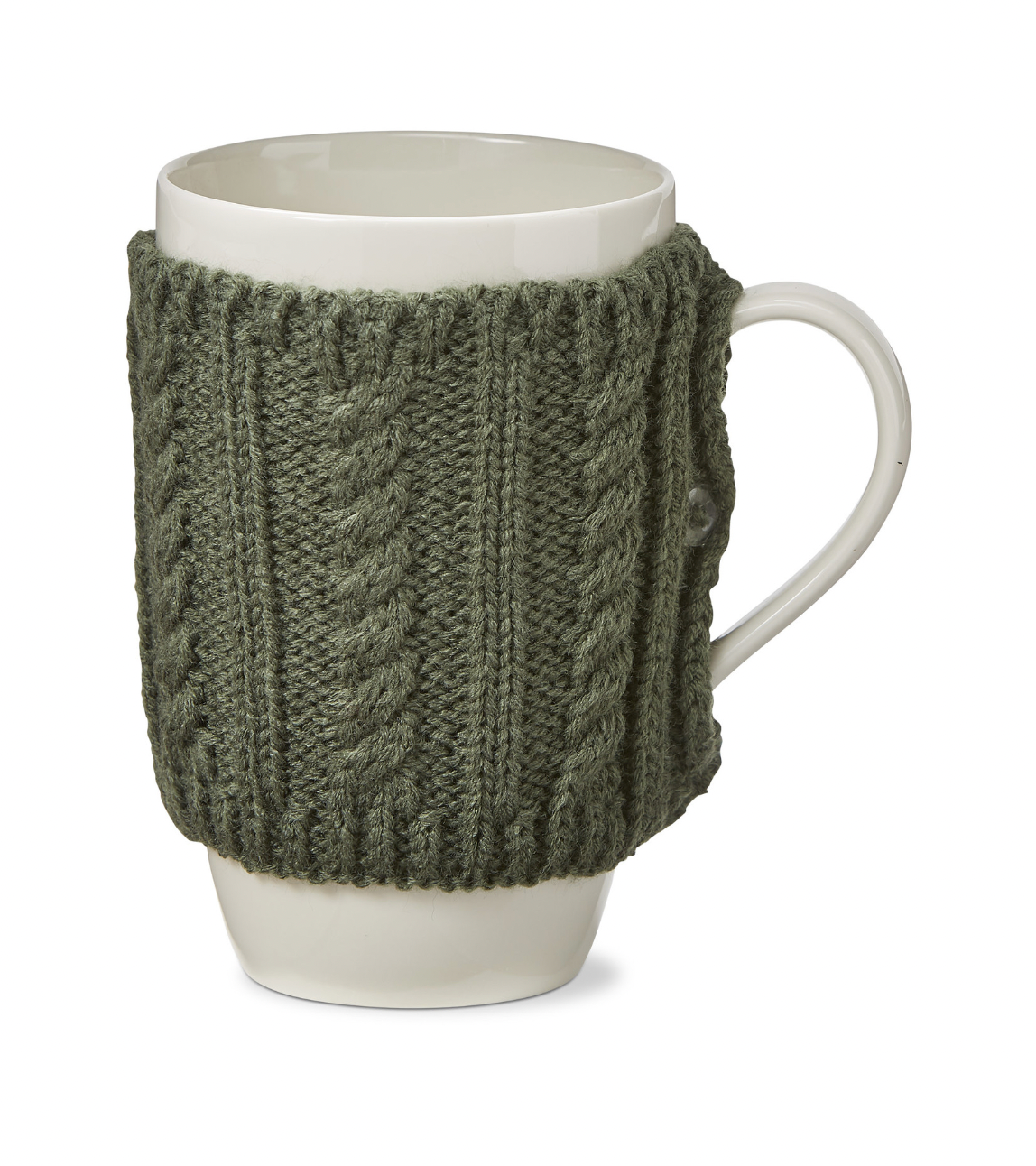 Warm Wishes Sweater Mug. Dark Green