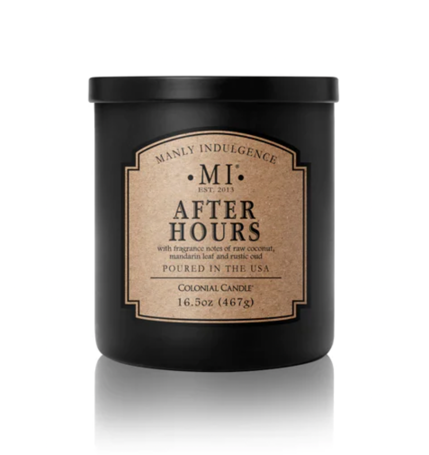Manly Indulgence Classic Candles (Select from 4 Scents) Beckman Gallery