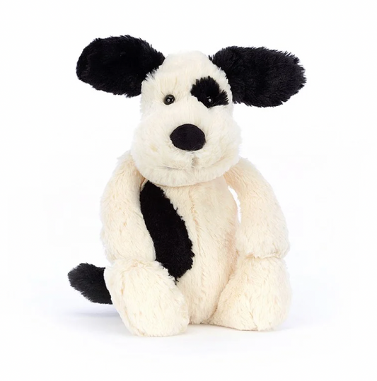 Jellycat Bashful Black and Cream Puppy & Friends