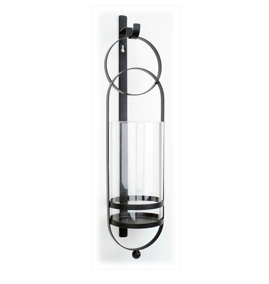 Wall Sconce, Glass, Black