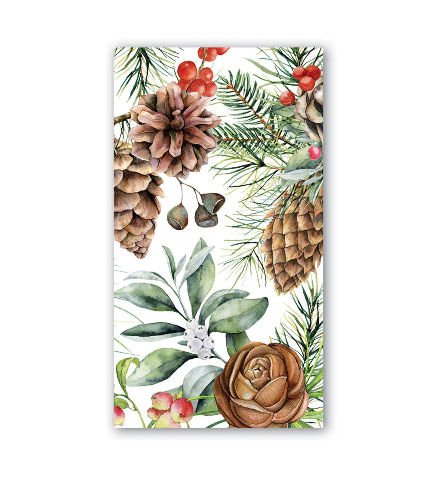 Michel Design Works White Spruce Hostess Napkins - 4.4" x 7.9"