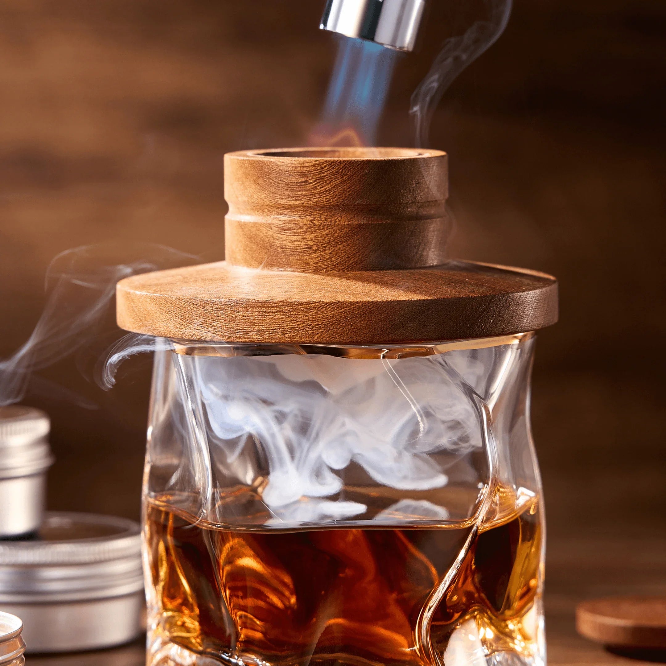 TsukiGlass - Smoker Kit For Whisky & Cocktails (With Torch)