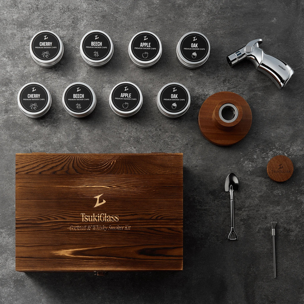 TsukiGlass - Smoker Kit For Whisky & Cocktails (With Torch)