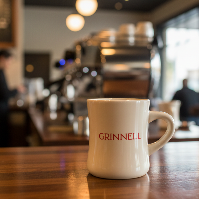 Grinnell 10 oz. Diner Coffee Mug (Red Print)